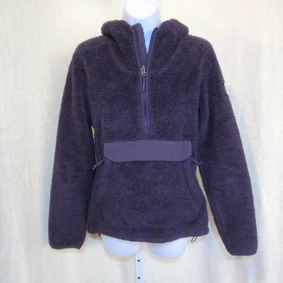 The North Face Purple Sherpa Half-Zip Hoodie Pullover | Size Small - Picture 2 of 15